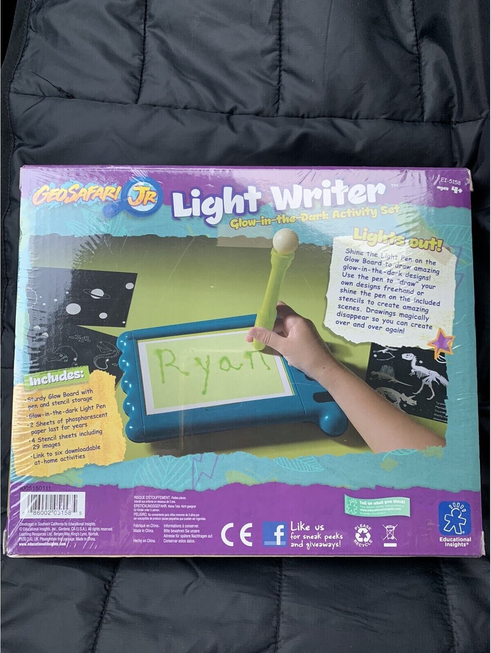 GeoSafari Jr. Light Writer Glow-in-the-Dark Activity Set Sealed Brand New